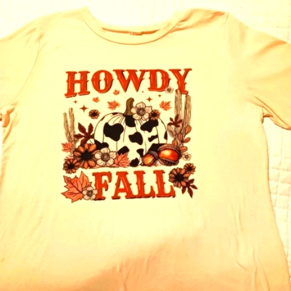 Bundle of two ladies (2) tshirts. Stitch and a Fall. Size Lg. - Picture 4 of 5